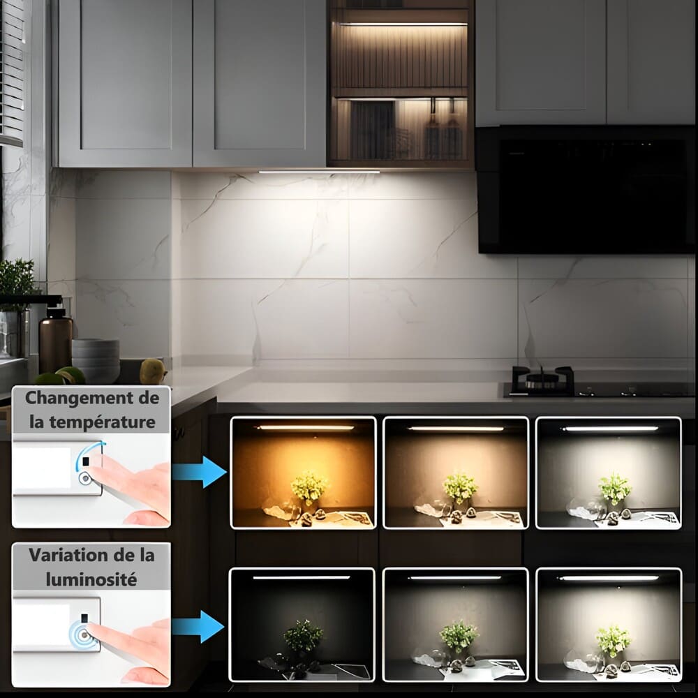 Lampe LED sans fil | Réglette avec détecteur de mouvement