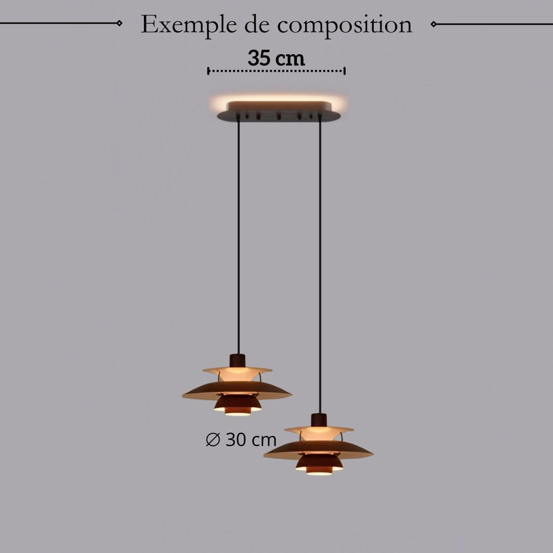 Suspension design soucoupes multicolores | Pop & Rétro chic