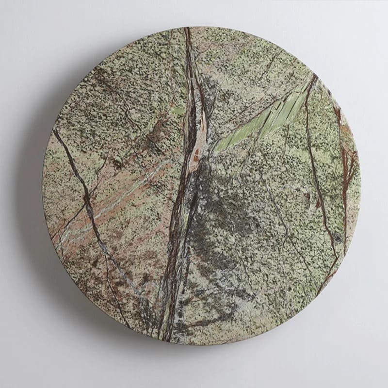 Applique murale ronde en pierre verte naturelle