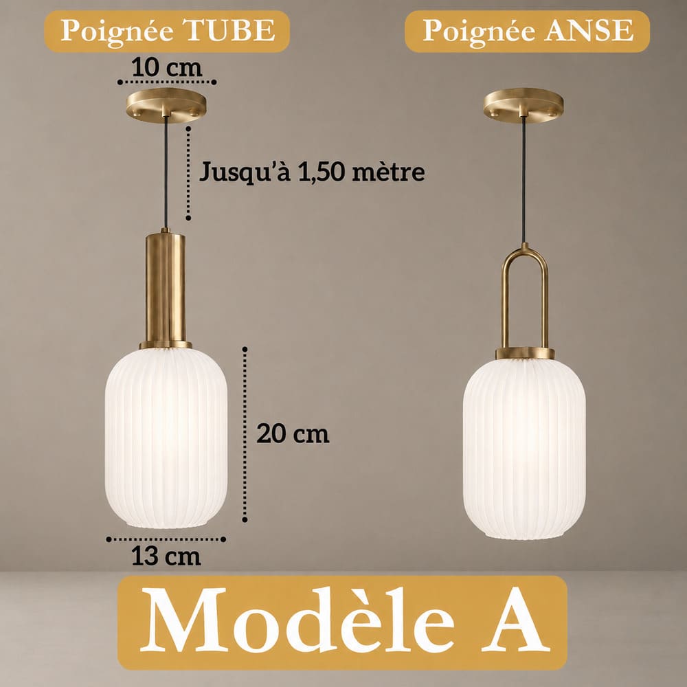 Suspension chic en verre vintage CRISTALI | 1 Suspension