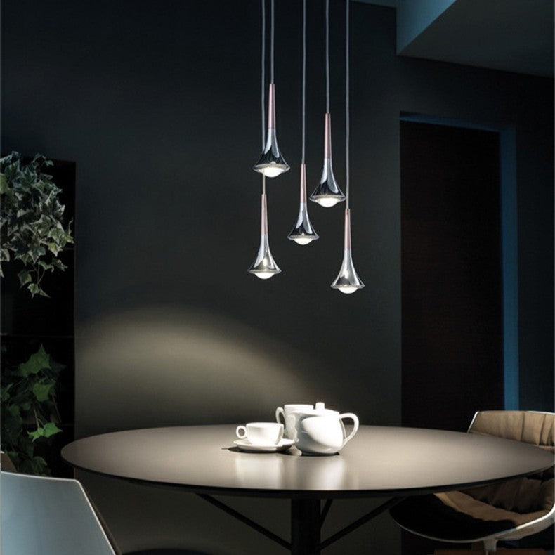 Suspension goutte noire et or | Luminaire suspendu pour éclairage ciblé et élégant