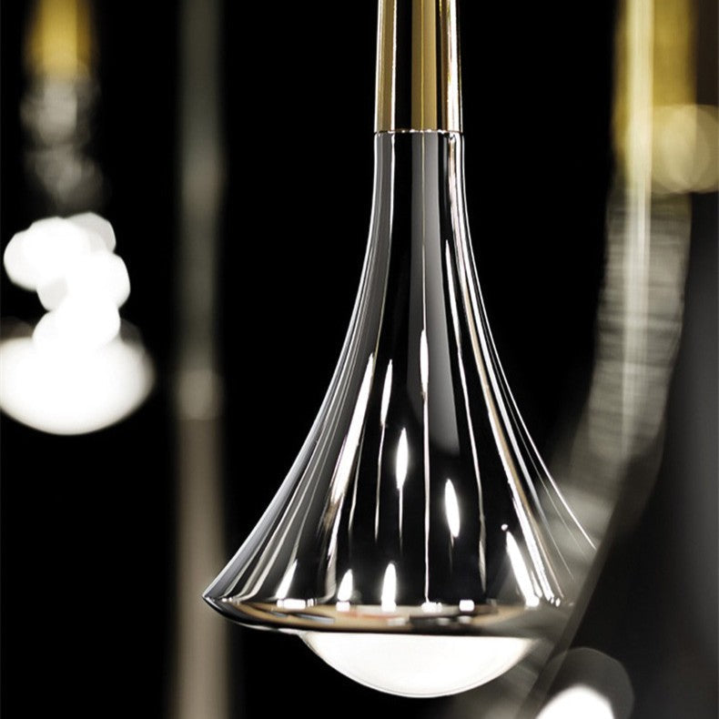 Suspension goutte noire et or | Luminaire suspendu pour éclairage ciblé et élégant