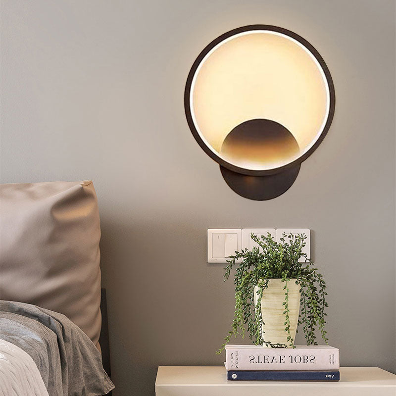 Applique murale LED demi cercle minimaliste | Élégance géométrique B / Noir / Blanc froid