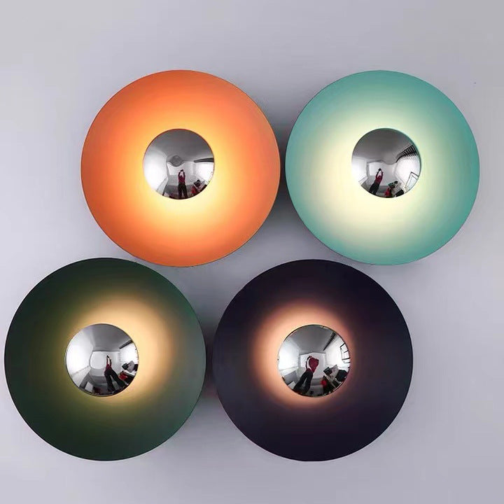 Applique murale circulaire éclipse| Luminaire mural multicolore au style artistique et sculptural