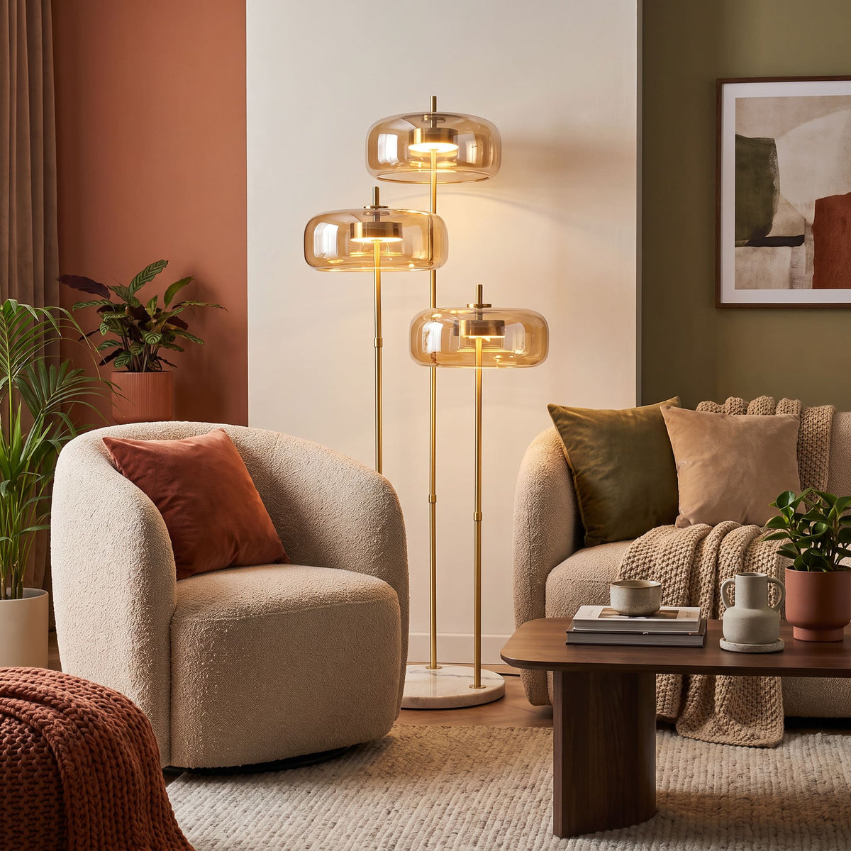 Lampadaire moderne en verre NOVA | 3 luminaires à personnaliser