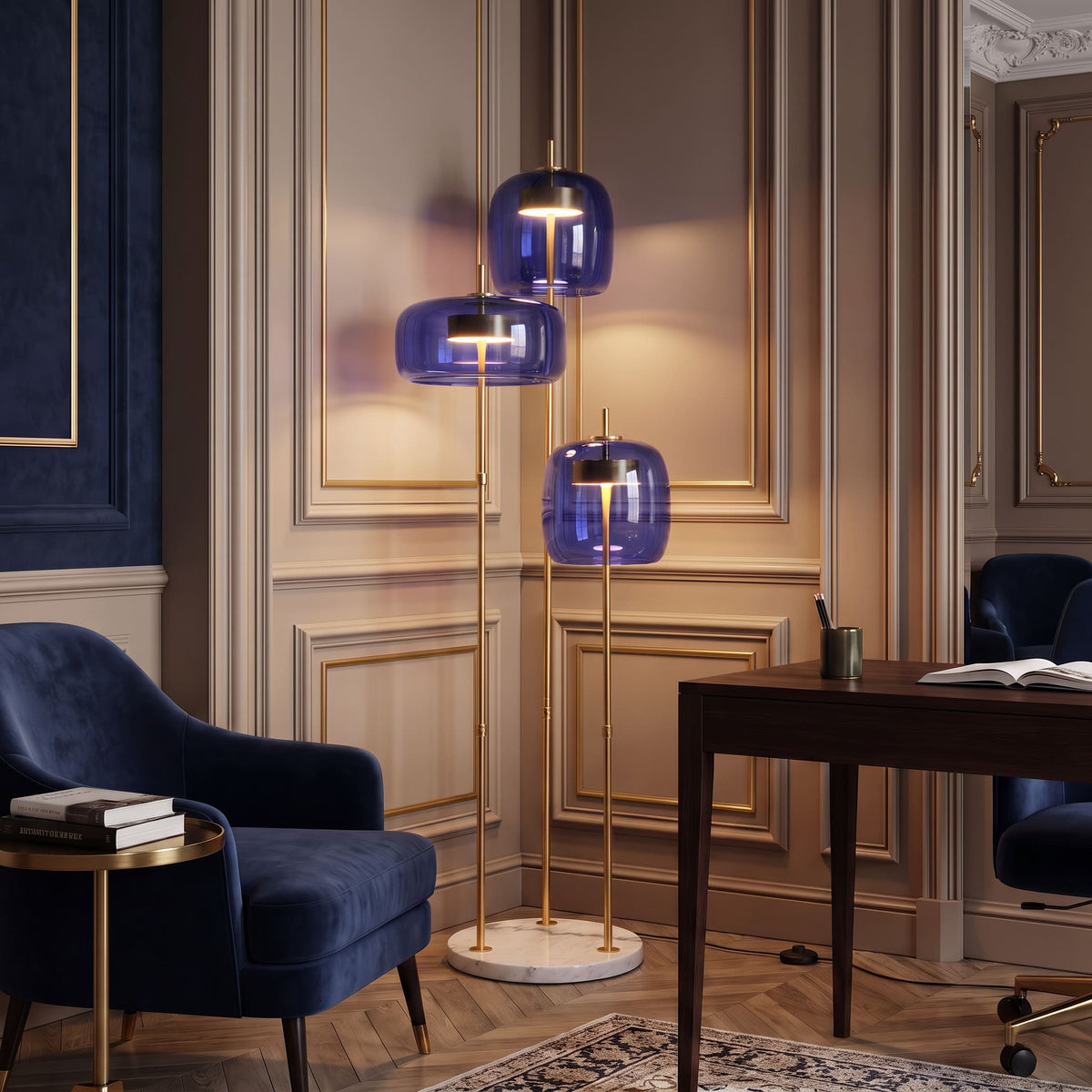 Lampadaire moderne en verre NOVA | 3 luminaires à personnaliser