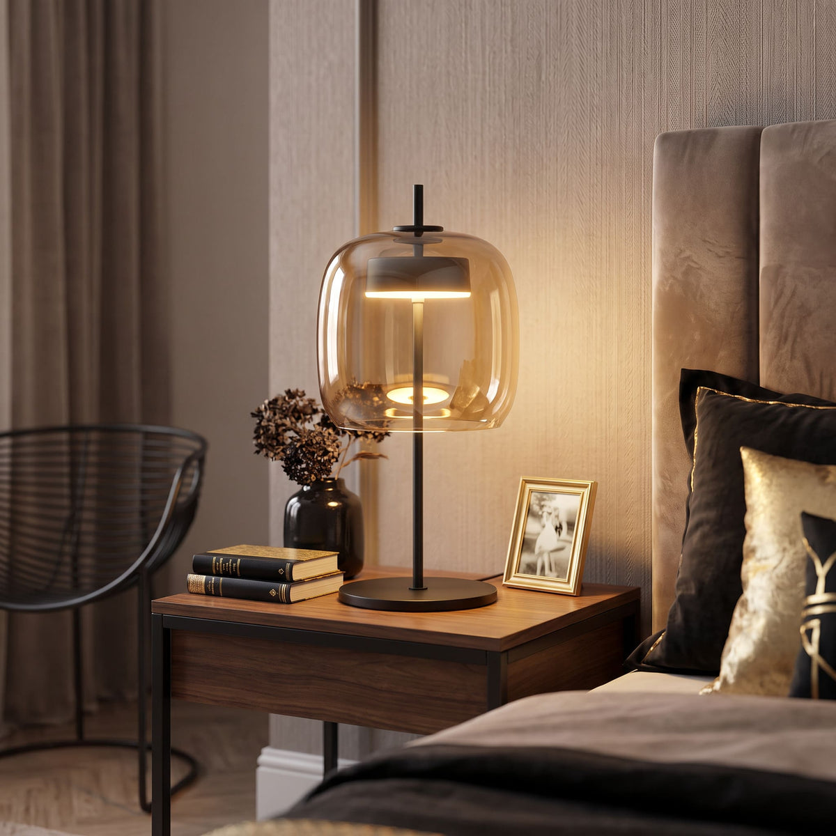 Lampe de table moderne en verre NOVA | À personnaliser