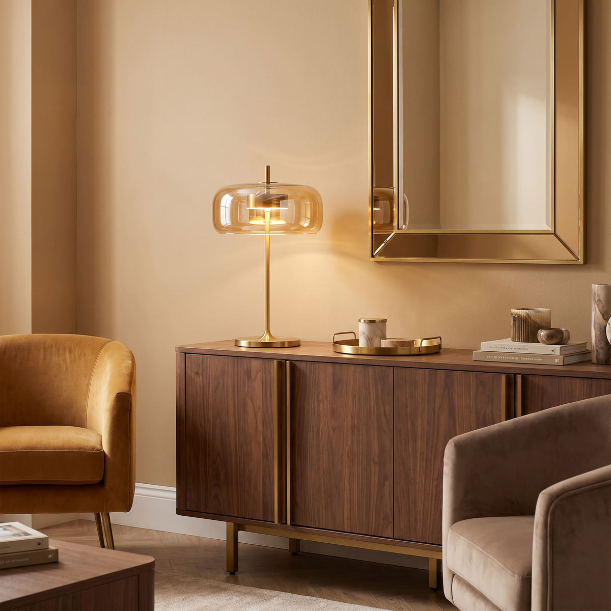 Lampe de table moderne en verre NOVA | À personnaliser