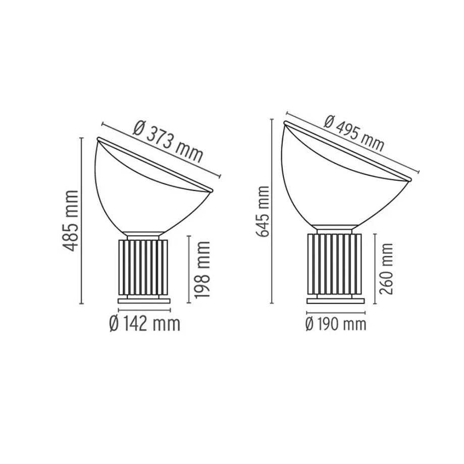 Lampe à poser design italien| Réflexion sculpturale et élégance vintage
