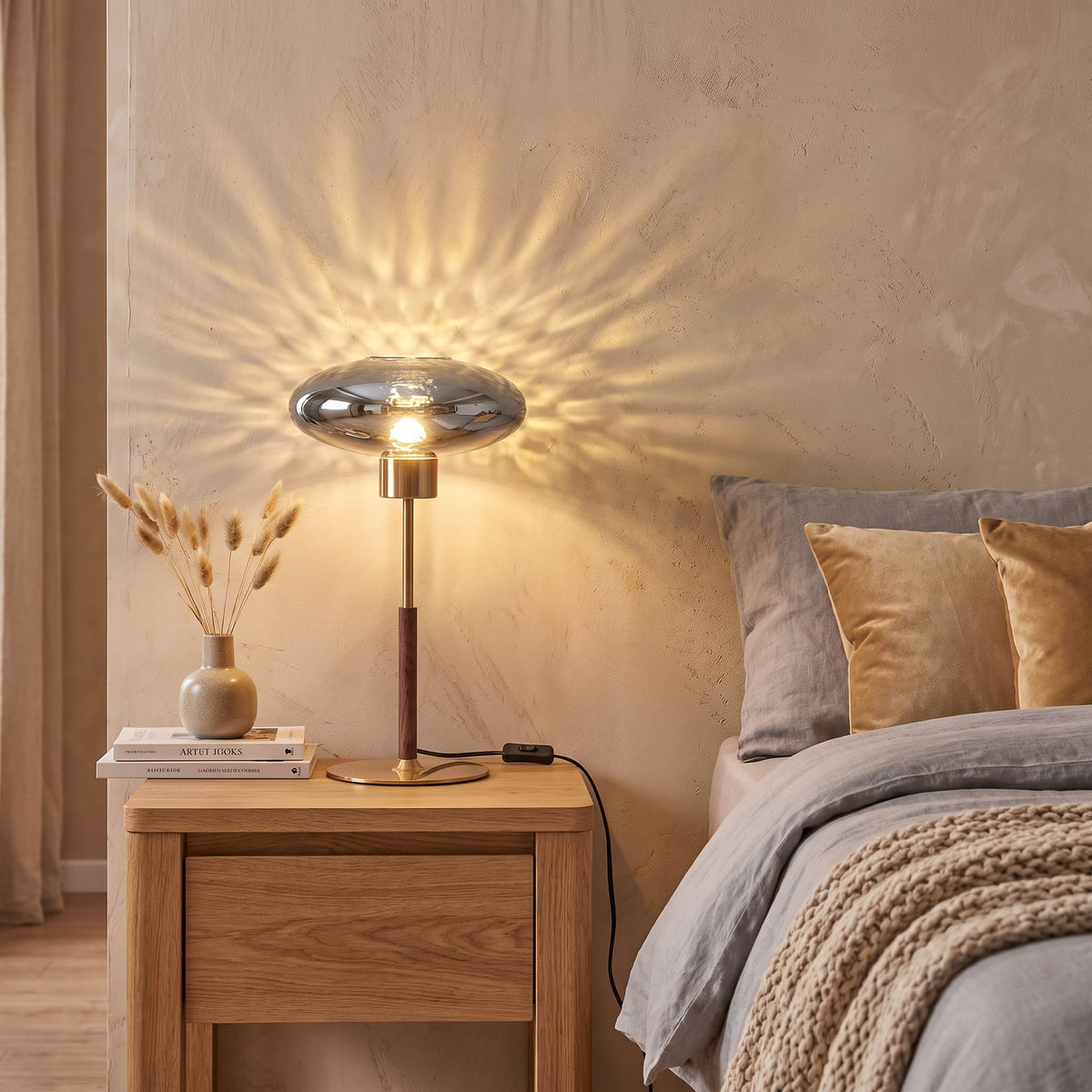 Lampe de table en laiton doré et verre - Collection CRISTALI SIGNATURE