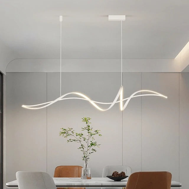 Lustre LED design ondulé | Chic & minimaliste