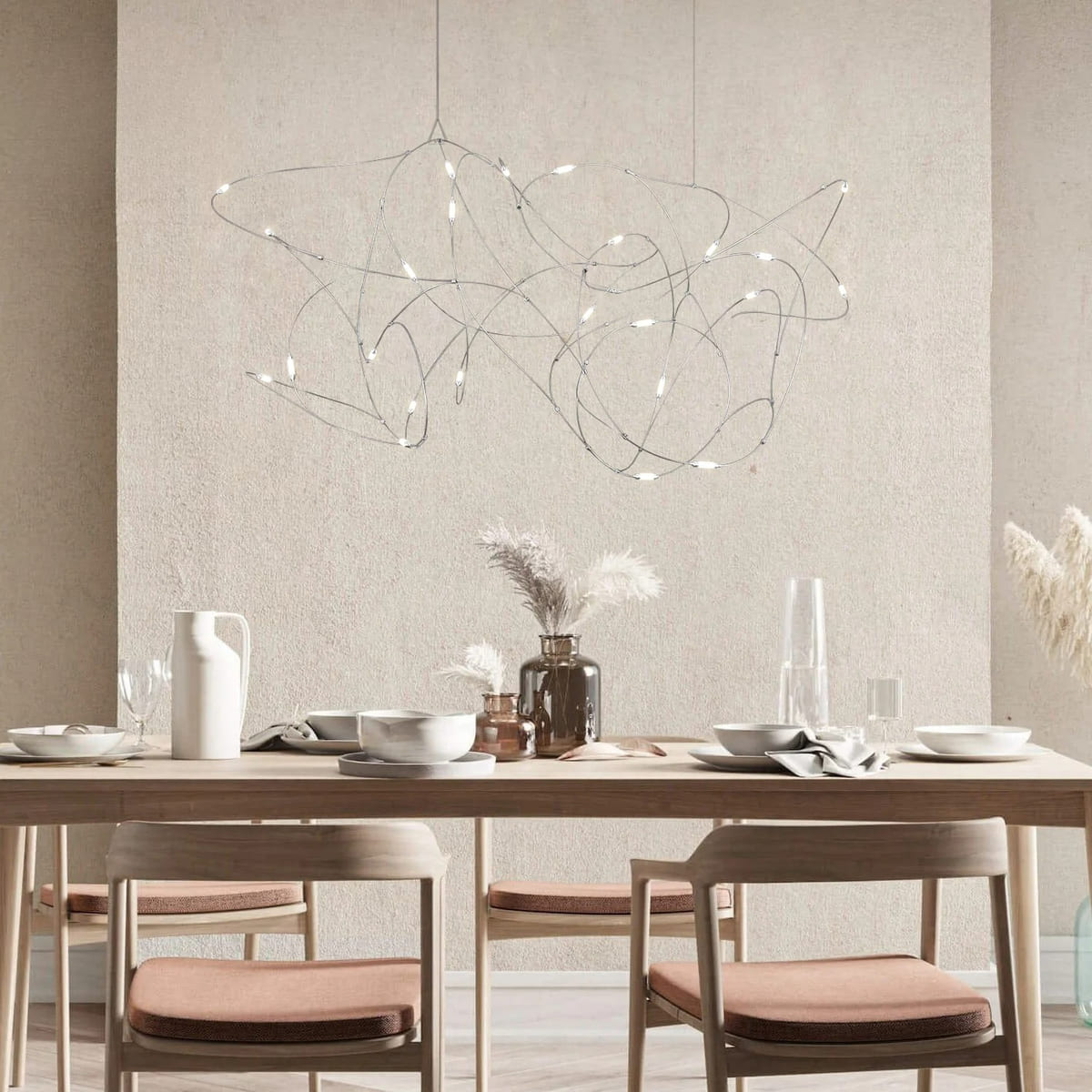 Lustre aérien filaire à LED | Chic & contemporain