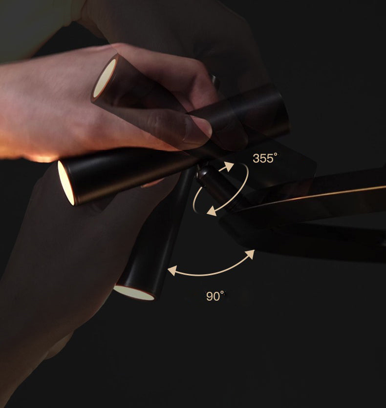 Lustre suspendu à spots orientables | Structure graphique et éclairage directionnel