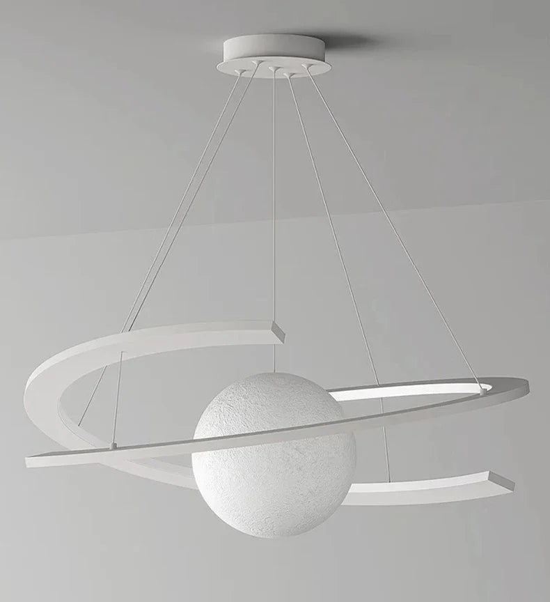 Lustre suspendu planétaire | Design futuriste & ambiance céleste