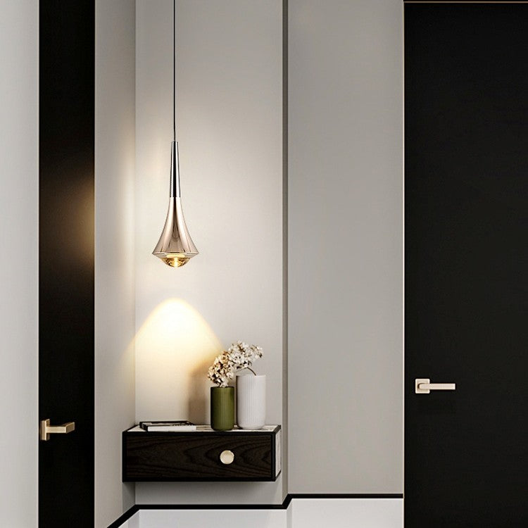 Suspension goutte noire et or | Luminaire suspendu pour éclairage ciblé et élégant