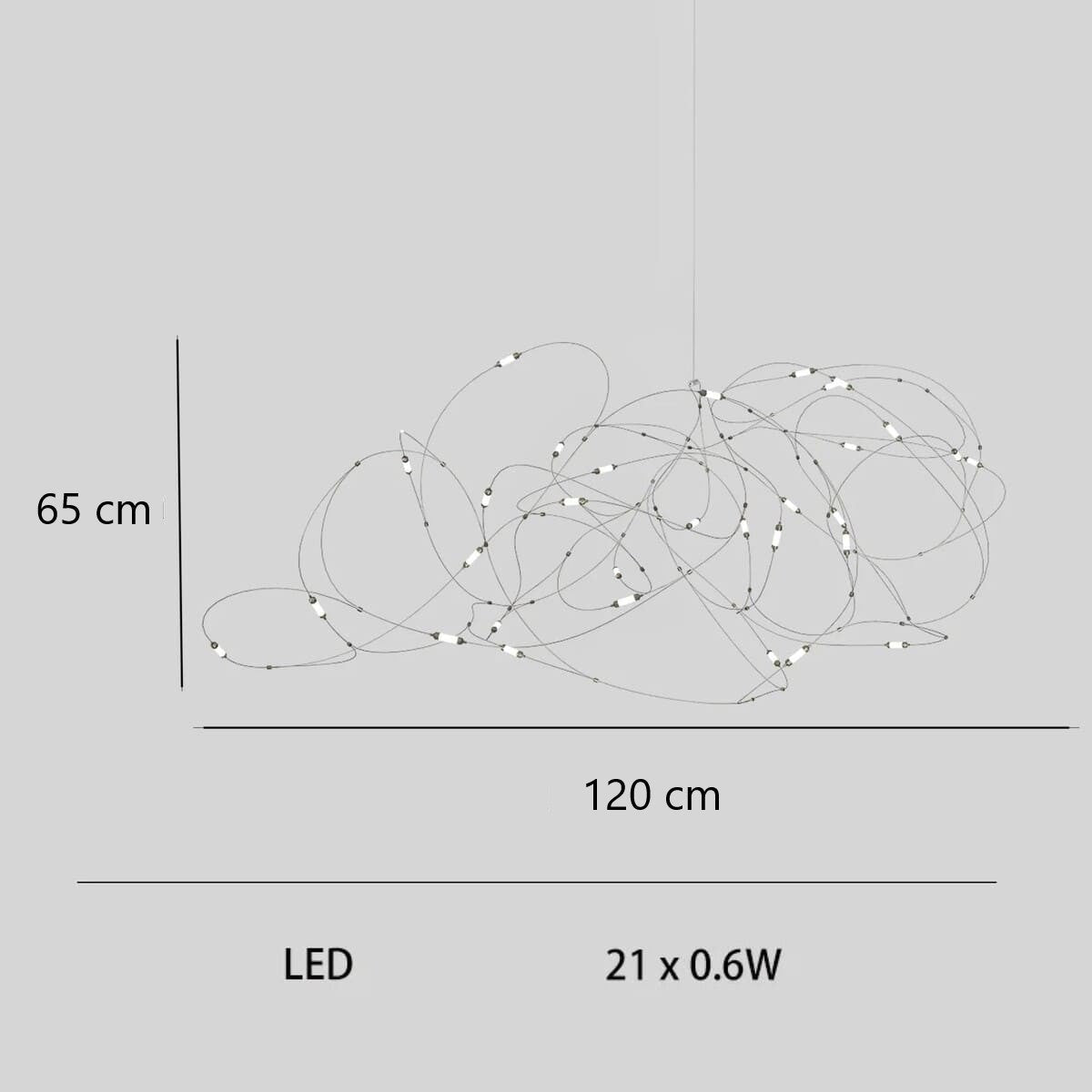 Lustre aérien filaire à LED | Chic & contemporain Or 120 cm / Blanc froid