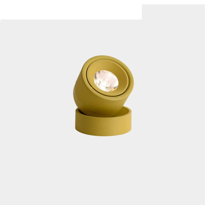 Spot plafonnier LED orientable | Design compact & coloré 7W / Jaune / Blanc chaud