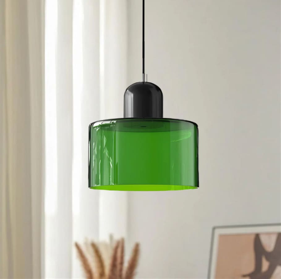 Suspension en verre coloré | Élégance rétro & touche pop