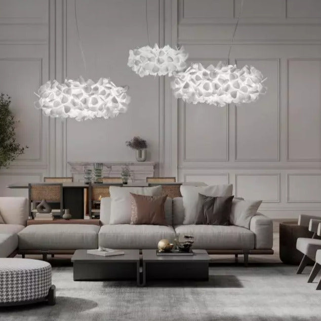 Suspension florale sculpturale noire