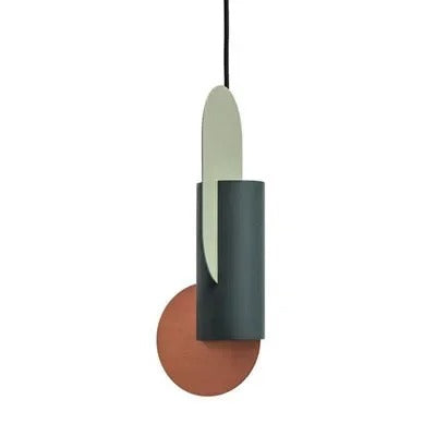Suspension géométrique tricolore au design sculptural C / Blanc chaud