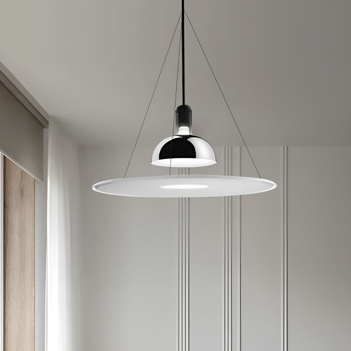 Suspension sculpturale circulaire | Design suspendu & éclairage indirect