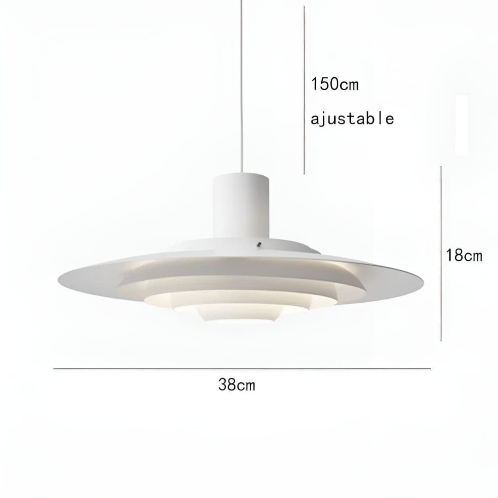 Suspension soucoupe style scandinave | Finition blanche ou argentée