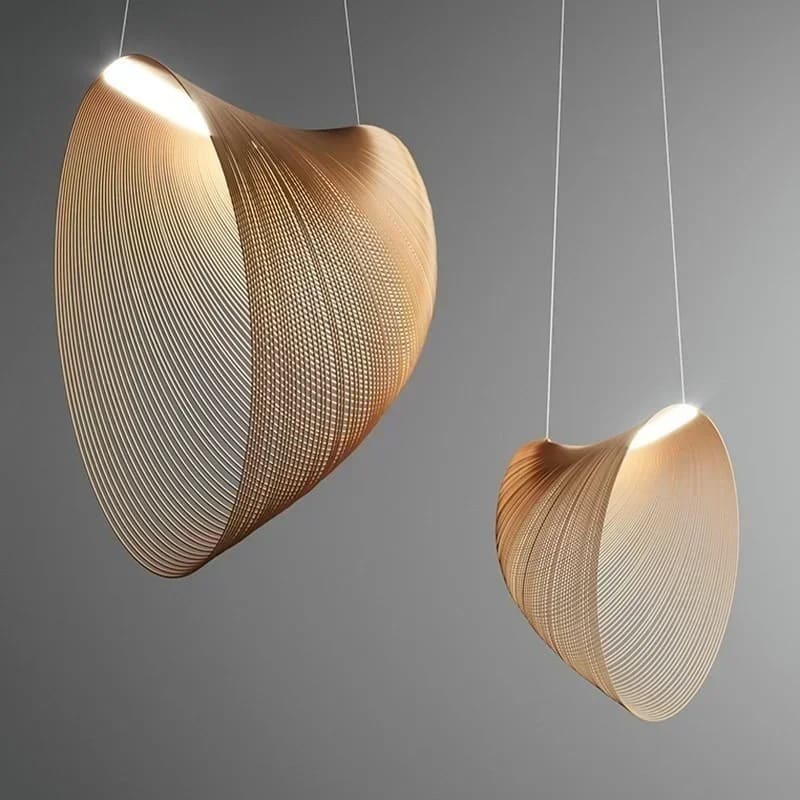 Suspension voile sculpturale en bois