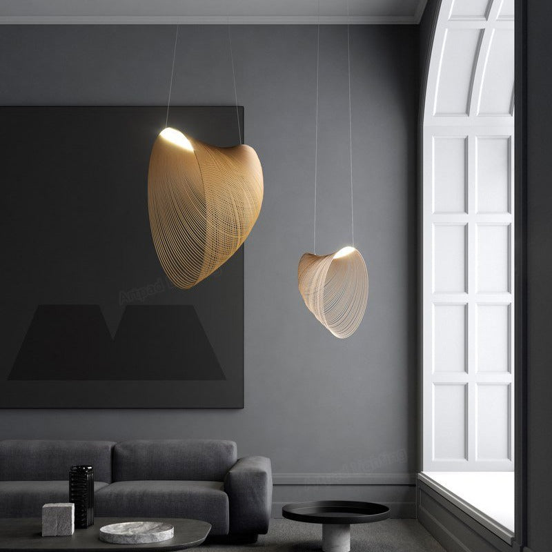 Suspension voile sculpturale en bois