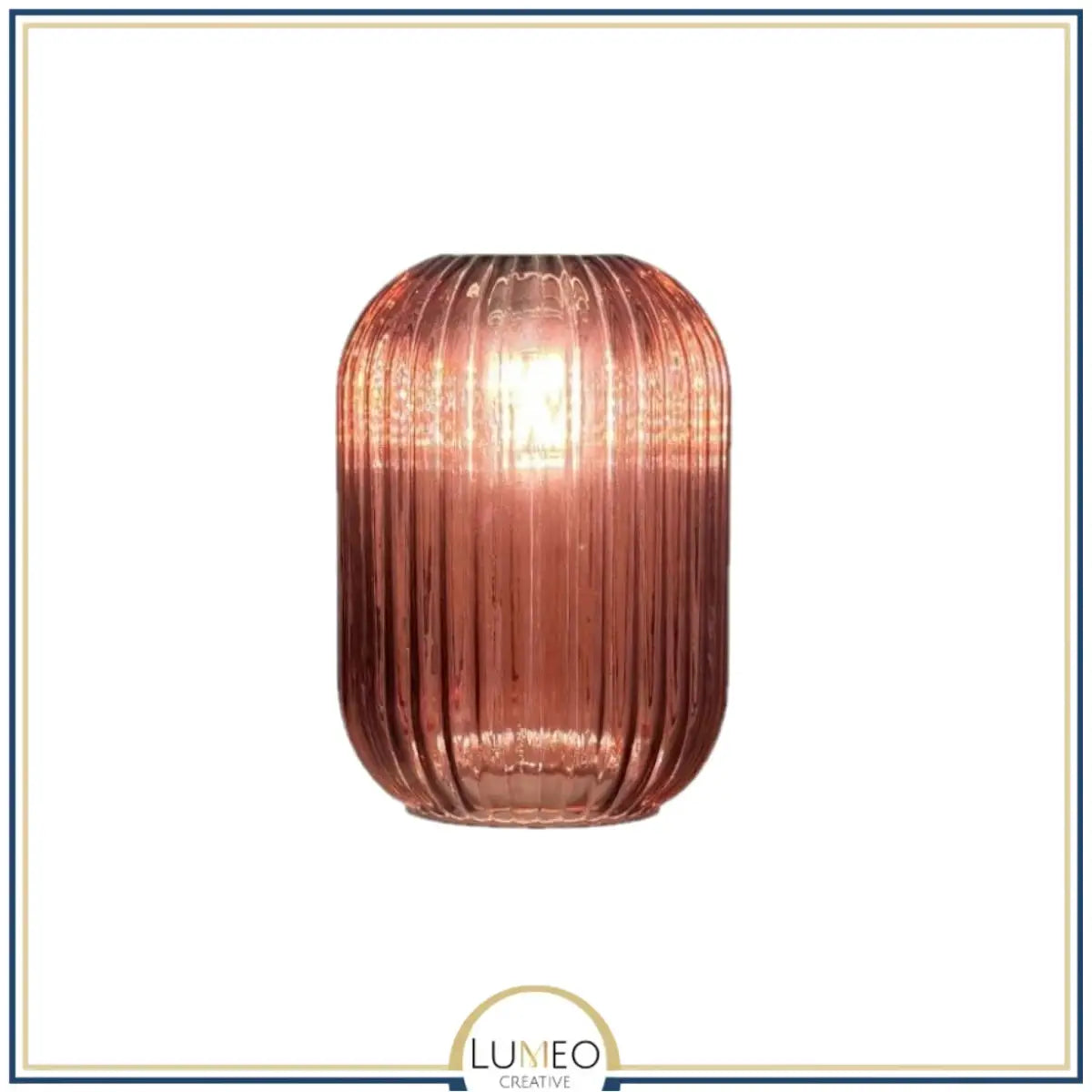 Abat jour en verre style Vintage | CRISTALI A / Rouge brique