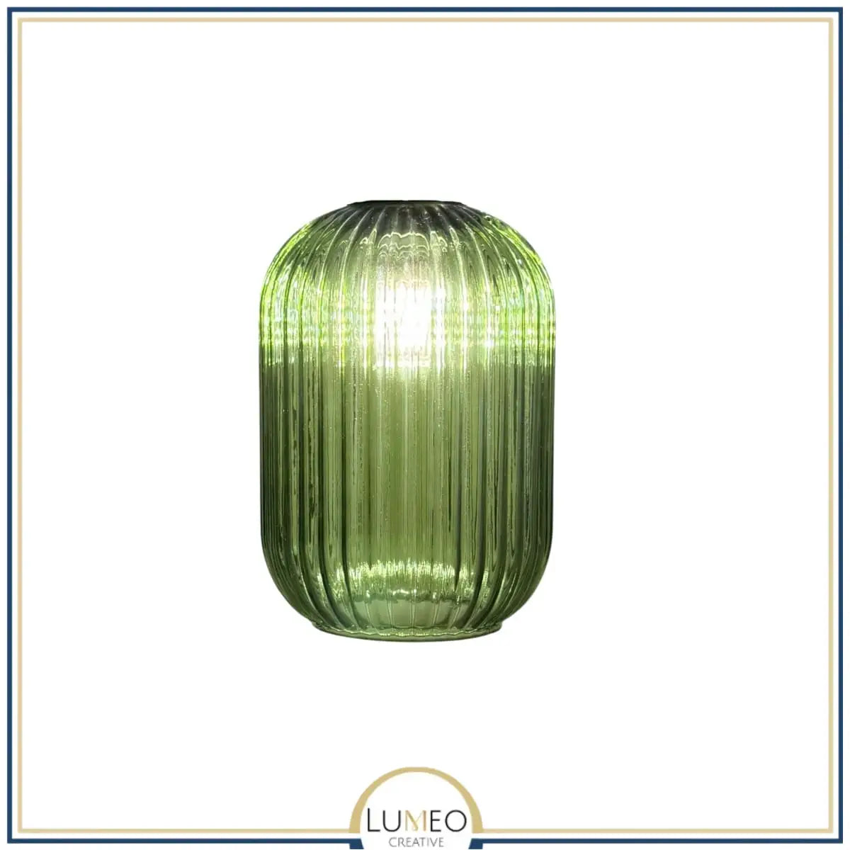 Abat jour en verre style Vintage | CRISTALI A / Vert impérial