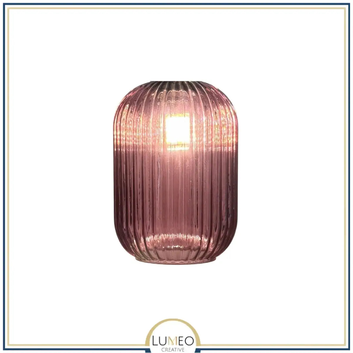 Abat jour en verre style Vintage | CRISTALI A / Violet prune