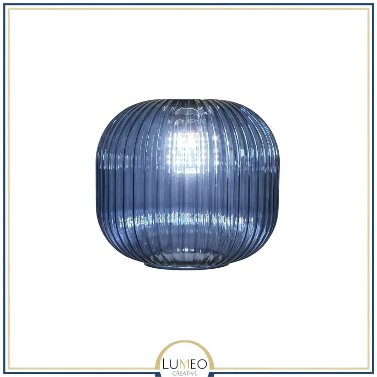 Abat jour en verre style Vintage | CRISTALI B / Bleu saphir