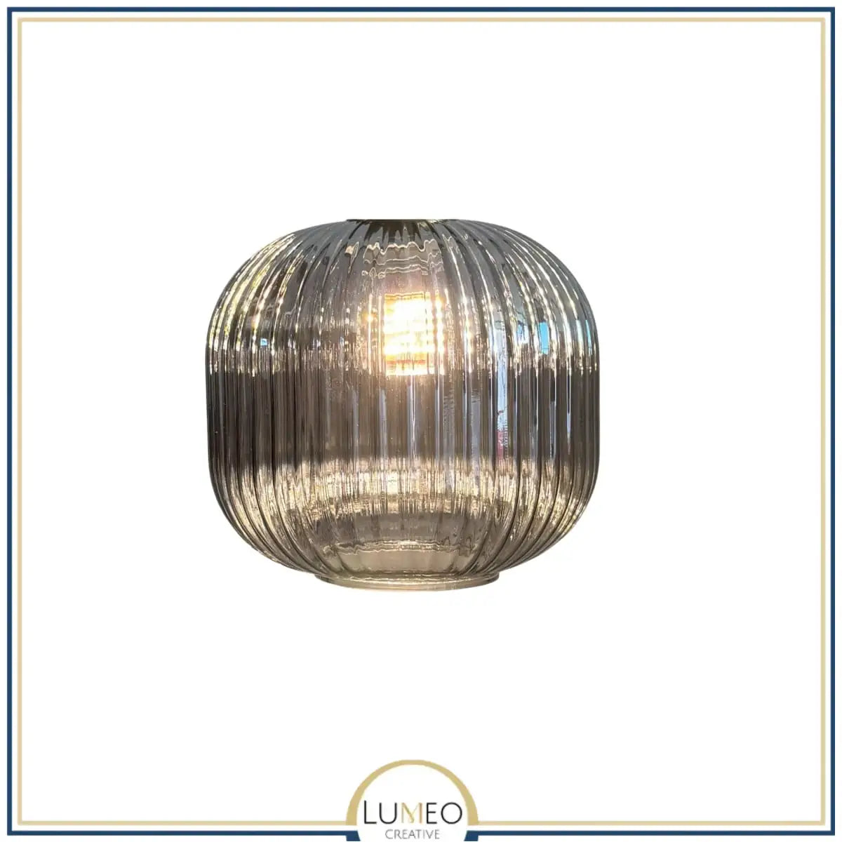 Abat jour en verre style Vintage | CRISTALI B / Gris intense