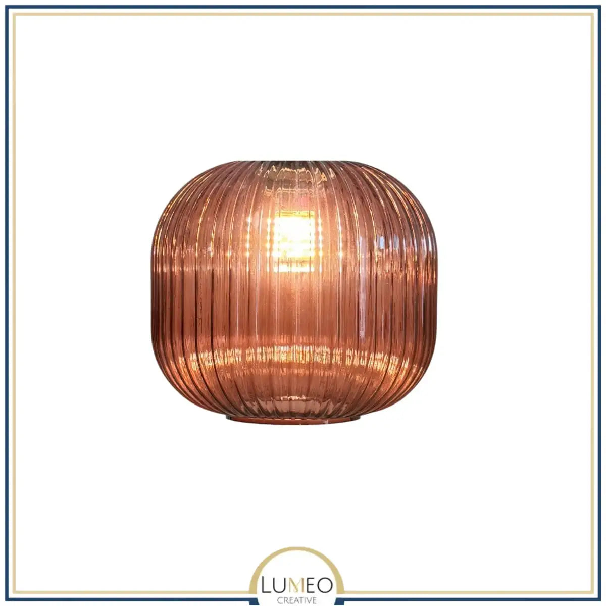 Abat jour en verre style Vintage | CRISTALI B / Rouge brique