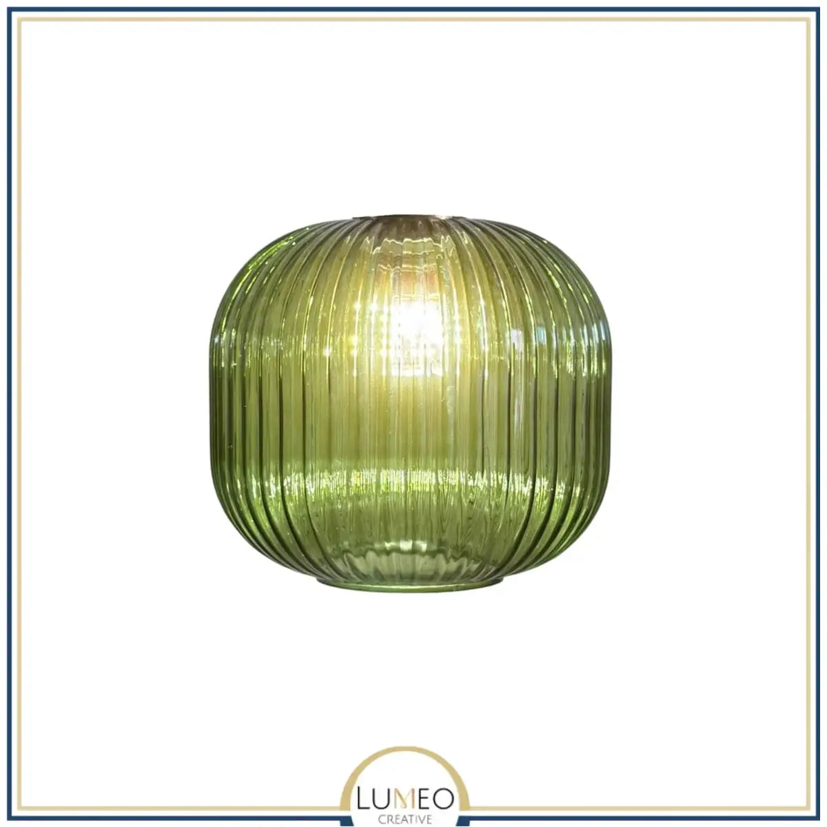 Abat jour en verre style Vintage | CRISTALI B / Vert impérial