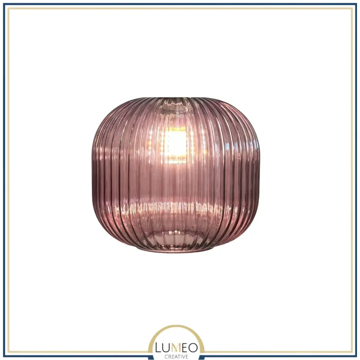 Abat jour en verre style Vintage | CRISTALI B / Violet prune