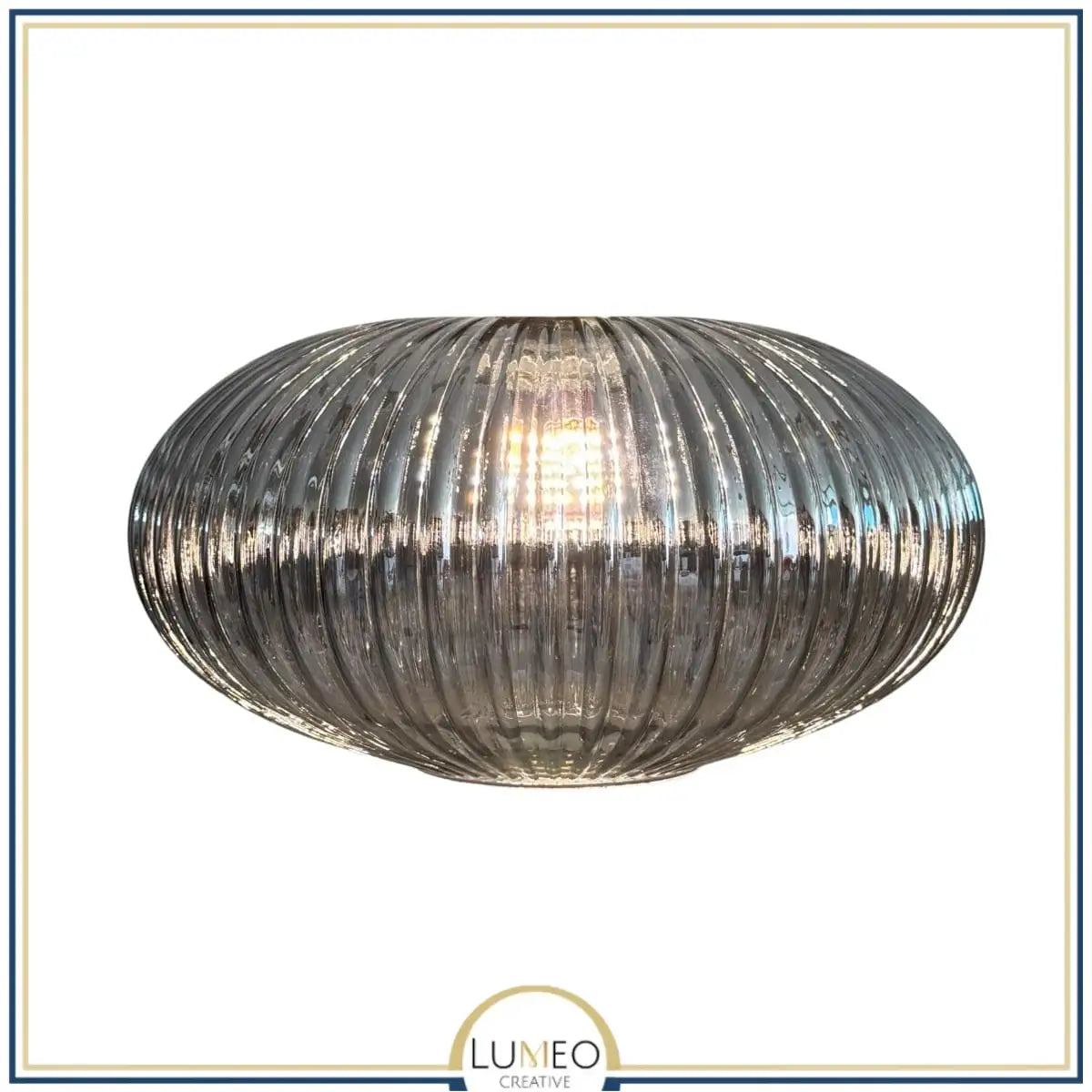 Abat jour en verre style Vintage | CRISTALI C / Gris intense