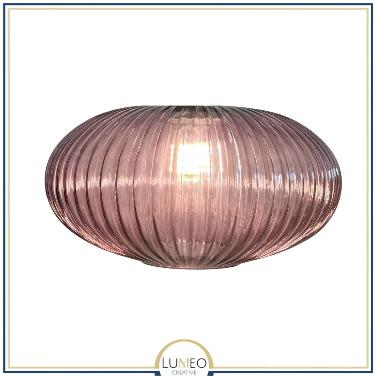 Abat jour en verre style Vintage | CRISTALI C / Violet prune