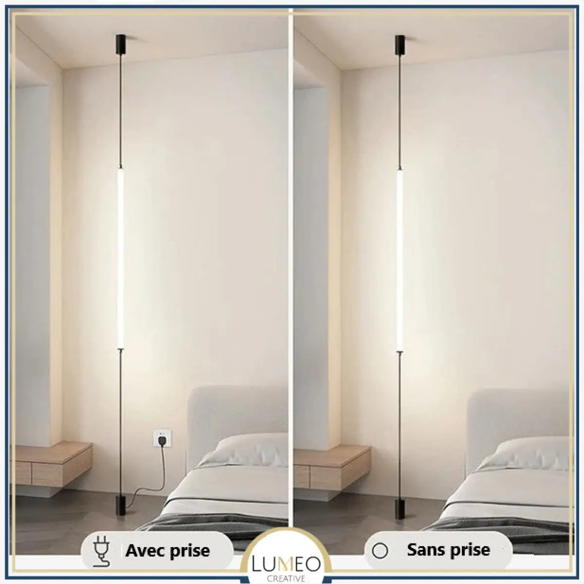 Applique linéaire plafond sol | Éclairage minimaliste vertical