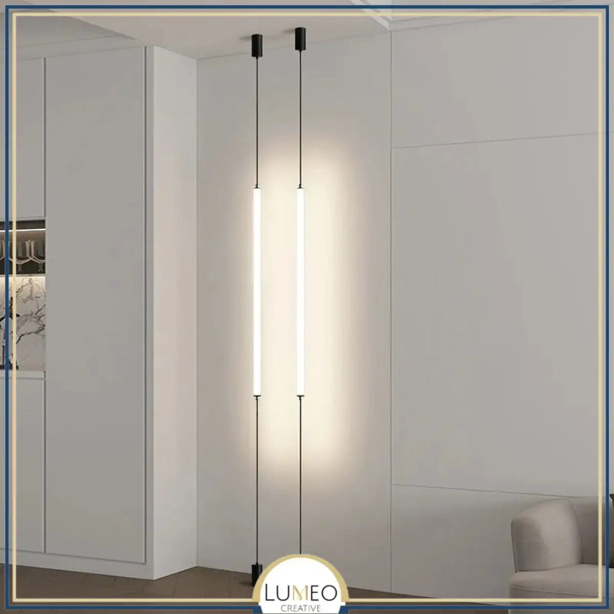 Applique linéaire plafond sol | Éclairage minimaliste vertical