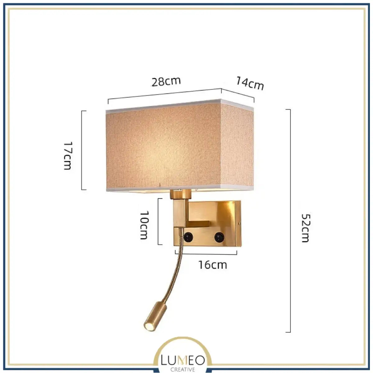 Applique murale avec liseuse LED | Luminaire de chevet chic et élégant Or / C / Sans USB / Blanc chaud