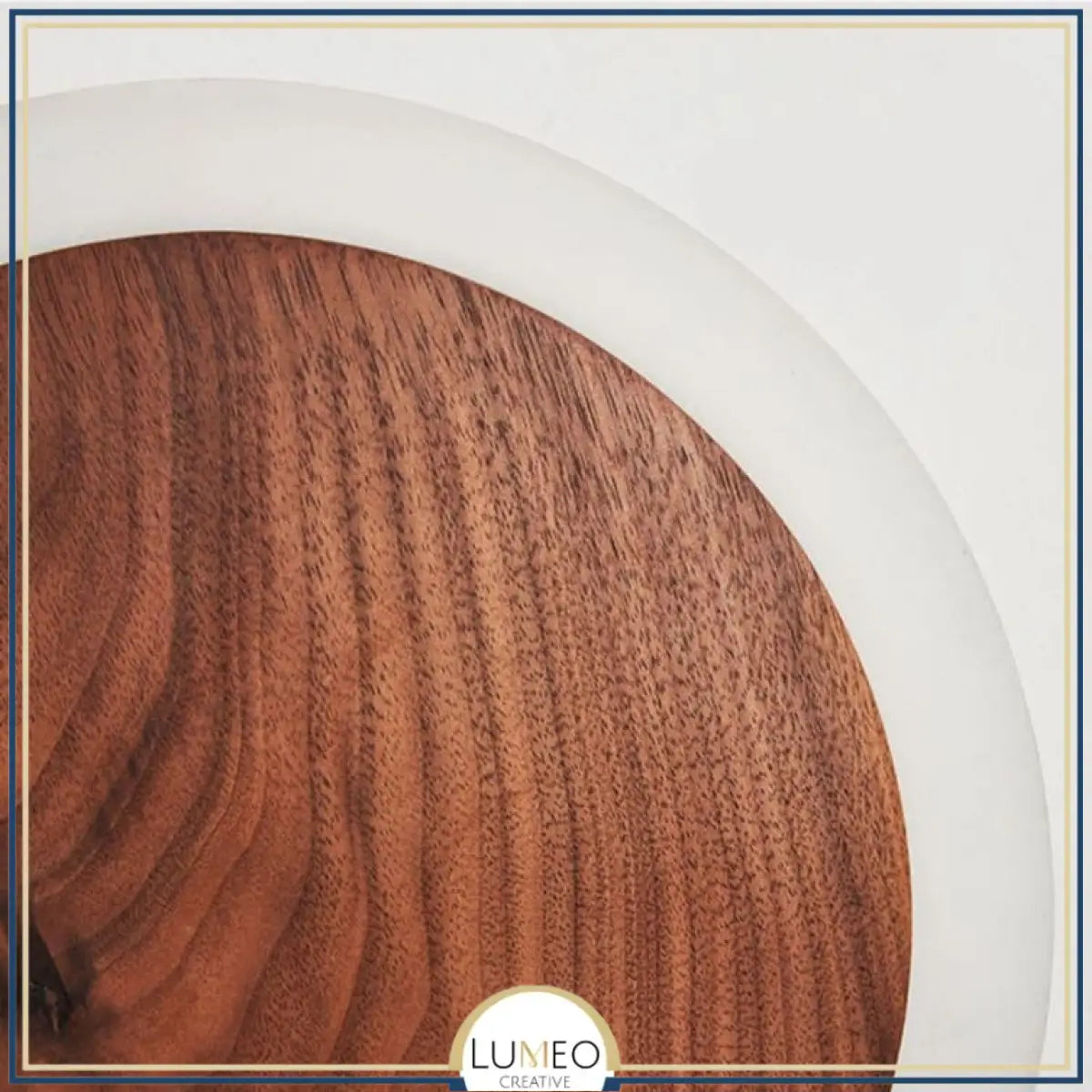 Applique murale bois cercle lumineux | Design chic et naturel