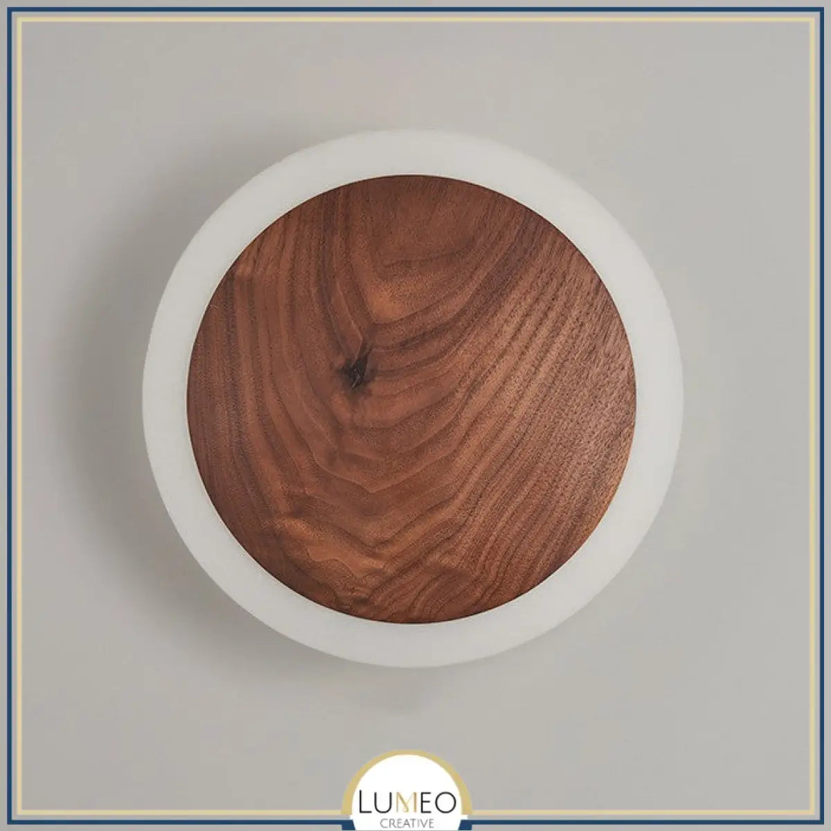 Applique murale bois cercle lumineux | Design chic et naturel