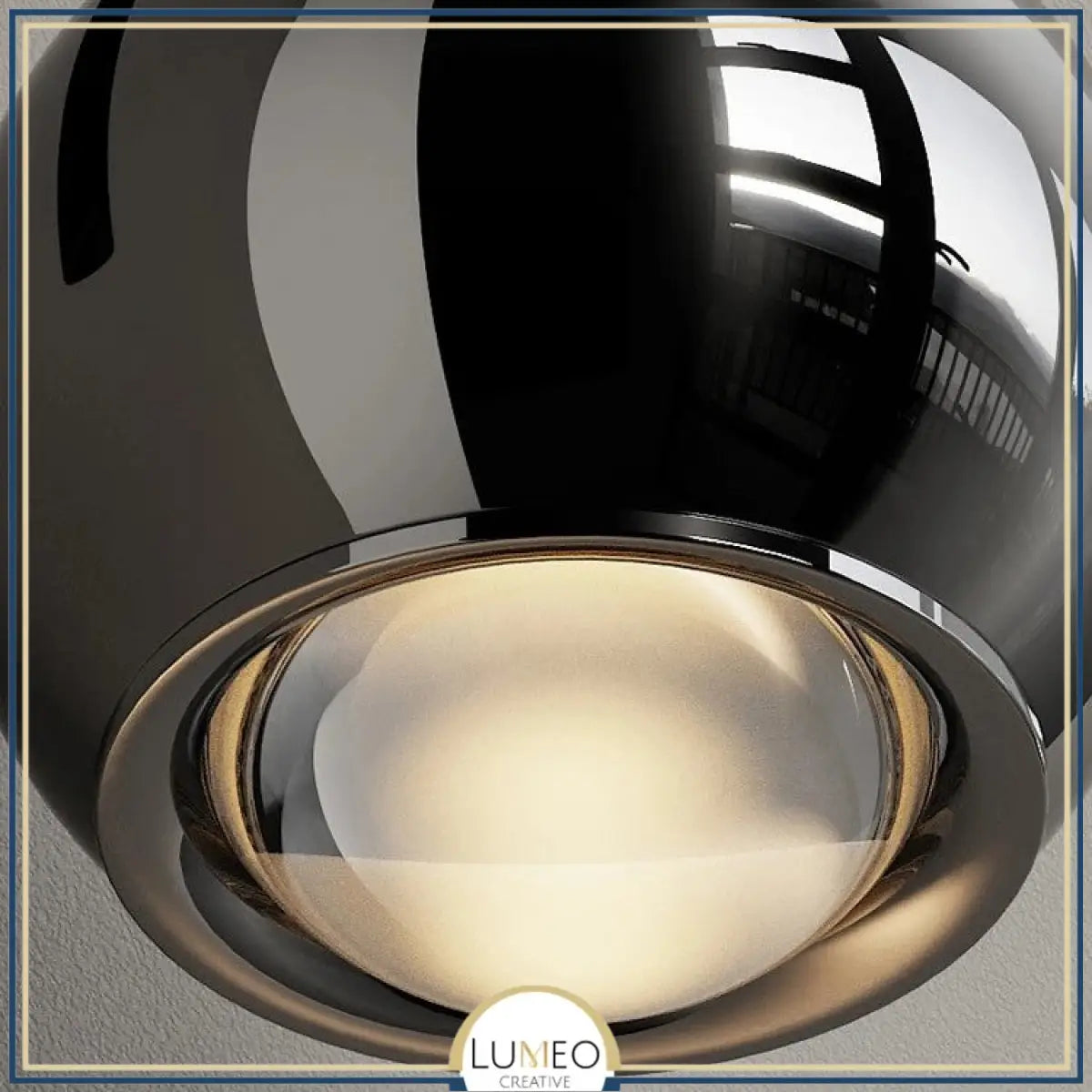 Applique murale boule suspendue chromée | Luminaire design ajustable pour chambre ou salon