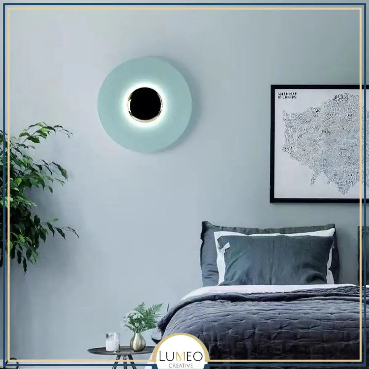 Applique murale circulaire éclipse| Luminaire mural multicolore au style artistique et sculptural