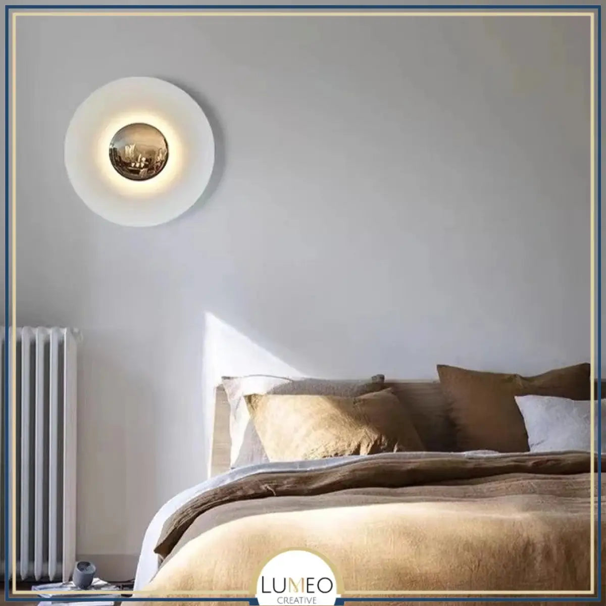 Applique murale circulaire éclipse| Luminaire mural multicolore au style artistique et sculptural