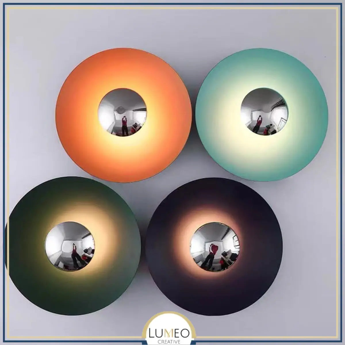 Applique murale circulaire éclipse| Luminaire mural multicolore au style artistique et sculptural