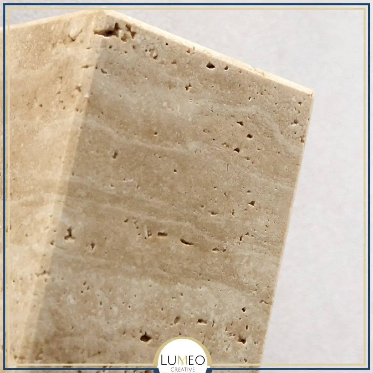 Applique murale cylindre en pierre naturelle | Éclairage doux haut et bas