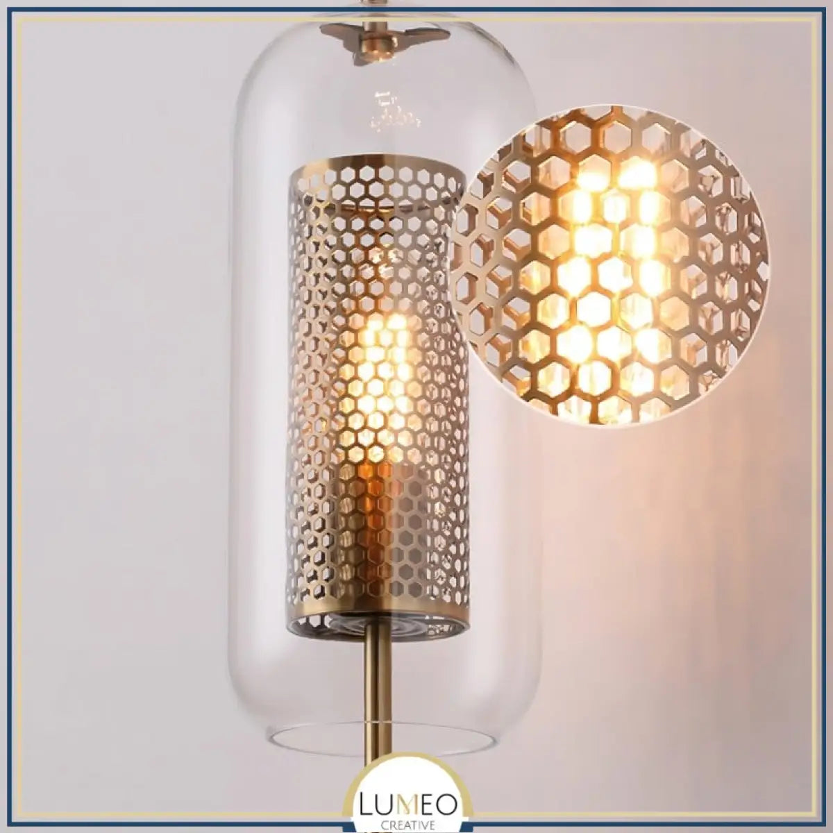 Applique murale cylindrique verre & métal | Luminaire mural style art déco moderne