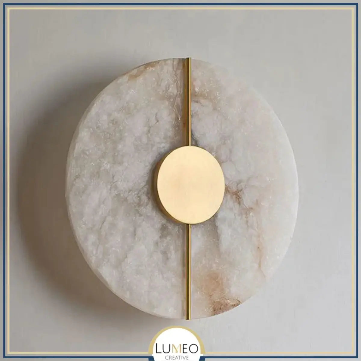 Applique murale en marbre naturel | Minimalisme sculptural & lumière indirecte